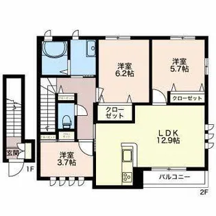 パラシオン I【2階】の間取り