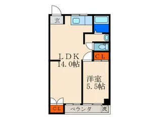 コ-プラフィ-ネ【1階】の間取り