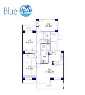 T s garden西寺尾 D棟【5階】の間取り