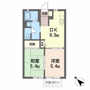 エクセルワタリ【1階】の間取り