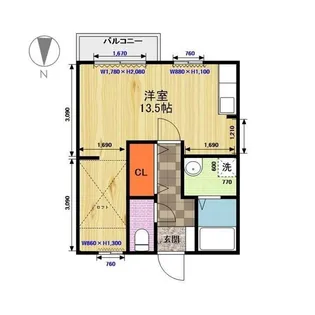 フルールさくら【2階】の間取り