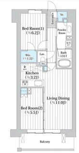 アビティグランデ砧【2階】の間取り