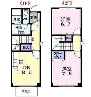 サン・ドミール久須志の間取り