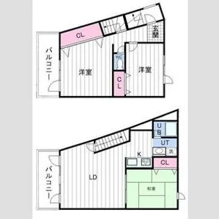 ホワイトコートカヤ伏見【1階】の間取り
