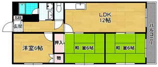 東香里ハーモニープラザ【1階】の間取り