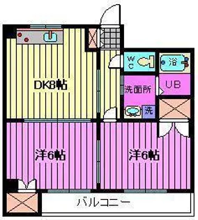 クレッセント堀の内【1階】の間取り