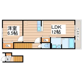 パークハイム華【2階】の間取り