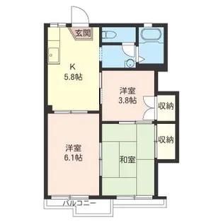 ガーデンハウスI【2階】の間取り