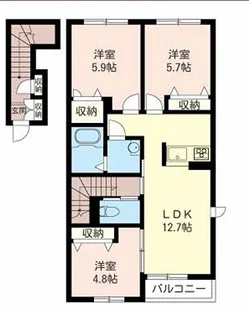 Relafort蘇我【2階】の間取り
