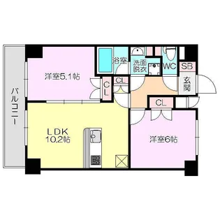 エグゼ北大阪【10階】の間取り