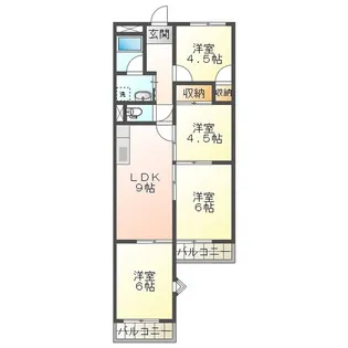 ヒラボウマンション富洲原【5階】の間取り