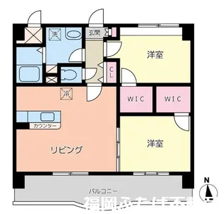 レブリアント板付【5階】の間取り