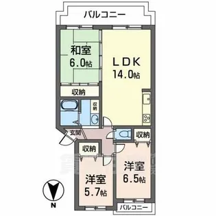 クレサンテール【1階】の間取り