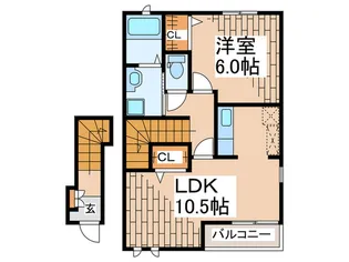 SHINE-B【2階】の間取り