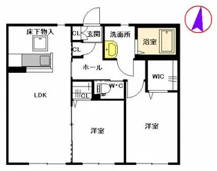 シャーメゾンひかり【1階】の間取り
