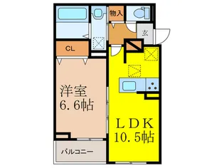 ソレイユ茨木【1階】の間取り
