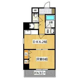 コートビレッジ駅前通り【6階】の間取り