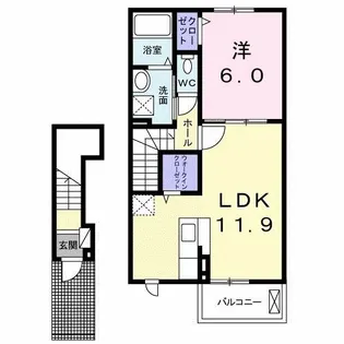 ミーティア E【2階】の間取り
