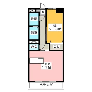 シャンティーク【6階】の間取り