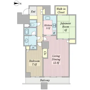 リズムタワーI【19階】の間取り