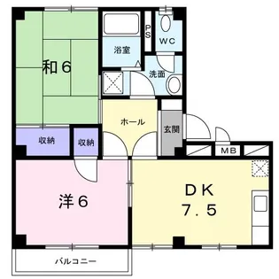 ガーデンタウン北長野 A【2階】の間取り