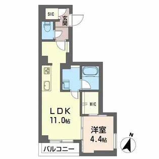 メゾン・グランドソレーユ【3階】の間取り