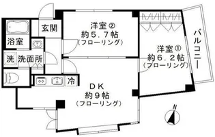 アヴァンス目黒【3階】の間取り