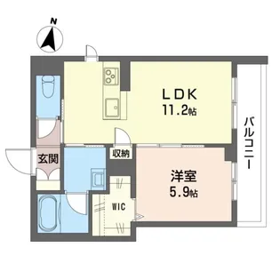 マロン・テイ 見和【1階】の間取り