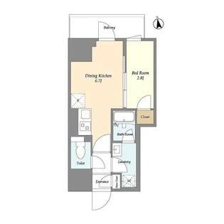 クラリティア上野稲荷町【9階】の間取り