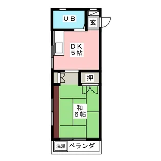 足立光コーポ【1階】の間取り