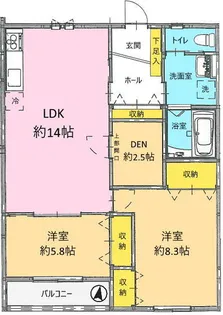 グリーンフジ【2階】の間取り