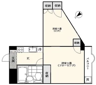 セブンスターマンション第2大森【7階】の間取り