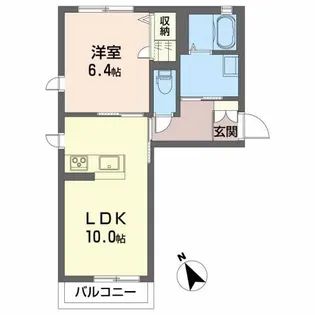 アルカディアD【2階】の間取り