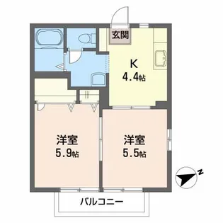 カルナコート【1階】の間取り