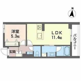 ザ・シグマ上杉【1階】の間取り