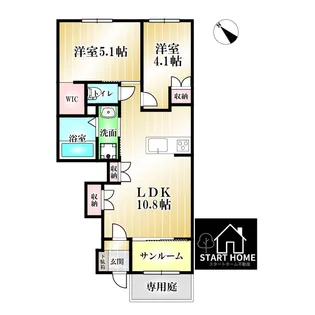 スタテラII北島【1階】の間取り