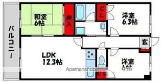 アブニール新宮I【5階】の間取り