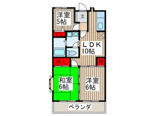 ブルージュ【1階】の間取り