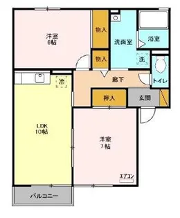 ヴェルドミール壱番館【1階】の間取り