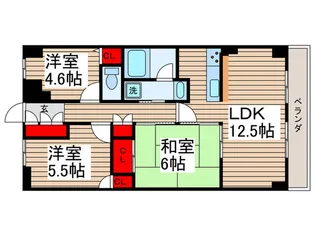 シャリエ松戸【5階】の間取り
