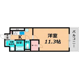 レジディア城北公園通【5階】の間取り