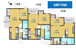 Delica箱崎北【2階】の間取り