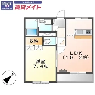 ブザービート【2階】の間取り