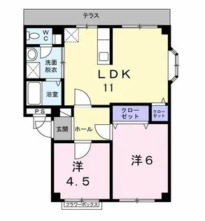 エルシャルム【1階】の間取り