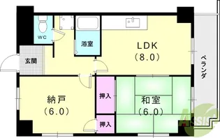 アビタシオン中崎【2階】の間取り