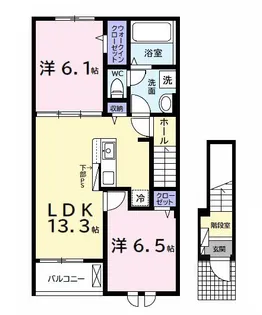 ヒカルサ市原五井【2階】の間取り