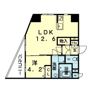 ライズ保田窪【6階】の間取り