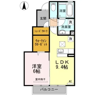 リッチロータス弐番館【1階】の間取り