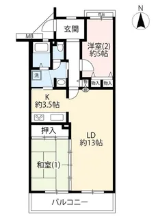 URアーバンライフゆりの木通り東【4階】の間取り