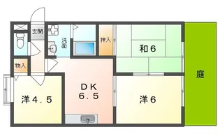 ビューハイム カオル【1階】の間取り